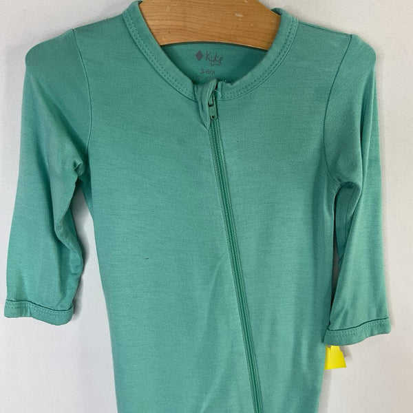 Size 3-6m: Kyte Bright Blue Bamboo Zip Romper