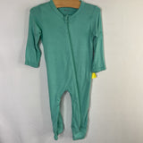 Size 3-6m: Kyte Bright Blue Bamboo Zip Romper