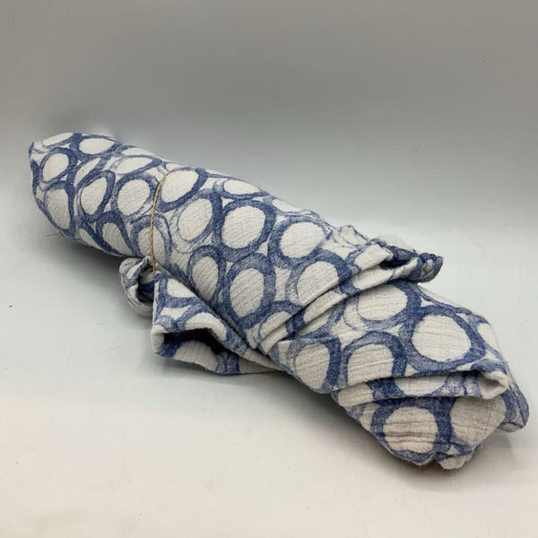 Aden + Anais Blue/White Circles Muslin Swaddle Blanket