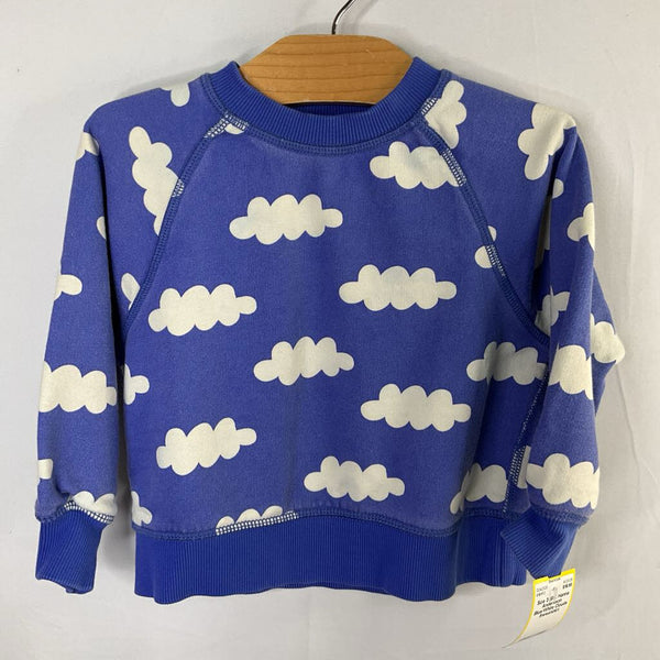 Size 3 (90): Hanna Andersson Blue/White Clouds Sweatshirt