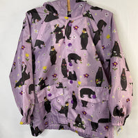 Size 4-5: Wild & Cozy Purple/Black Bears Rain Coat