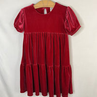 Size 5: Gap Red Velour Dress