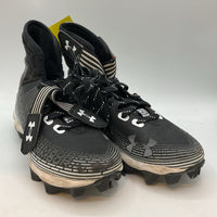 Size 1.5Y: Under Armour Black/White Football Cleats