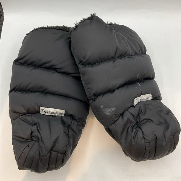 7am Enfant Black Stroller Handmuffs