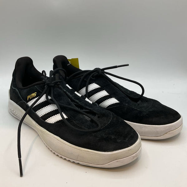 Size 5.5Y: Adidas Black/White Lace-Up Skateboarding Sneakers
