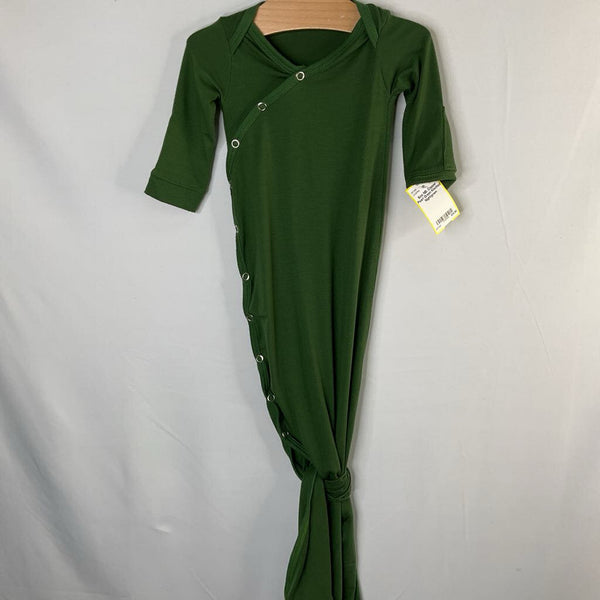 Size NB: Copper Pearl Green Knotted Nightgown