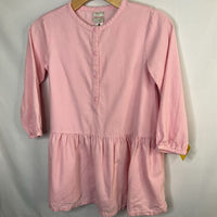 Size 6-7 (120): Hanna Andersson Pink Corduroy Long Sleeve Dress