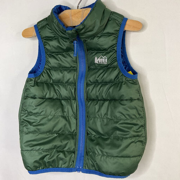 Size 3: REI Blue/Green Reversible Down Puffer Vest