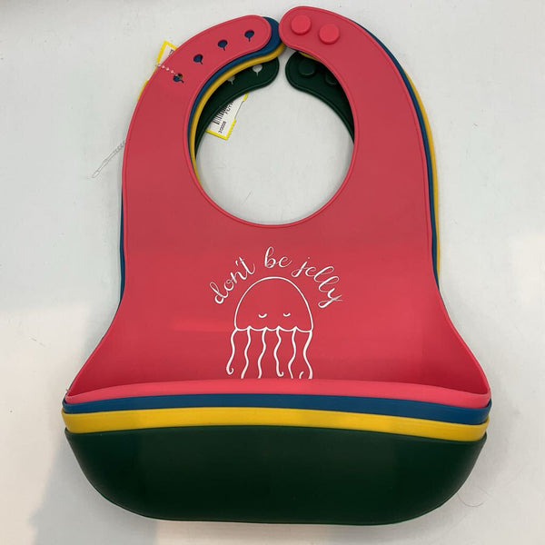 4pc Silicone Bibs
