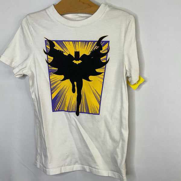 Size 6: Gap White/Purple/Yellow Batman T-Shirt