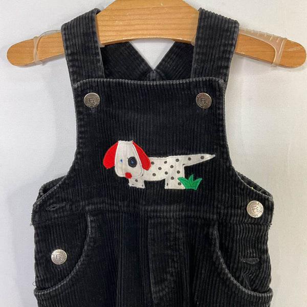 Size 18-24m: Eiseman Black/Multi Dog Corduroy Overalls