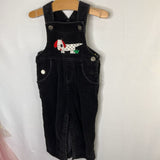Size 18-24m: Eiseman Black/Multi Dog Corduroy Overalls
