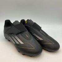 Size 1Y: Adidas Black Velcro Strap Soccer Cleats