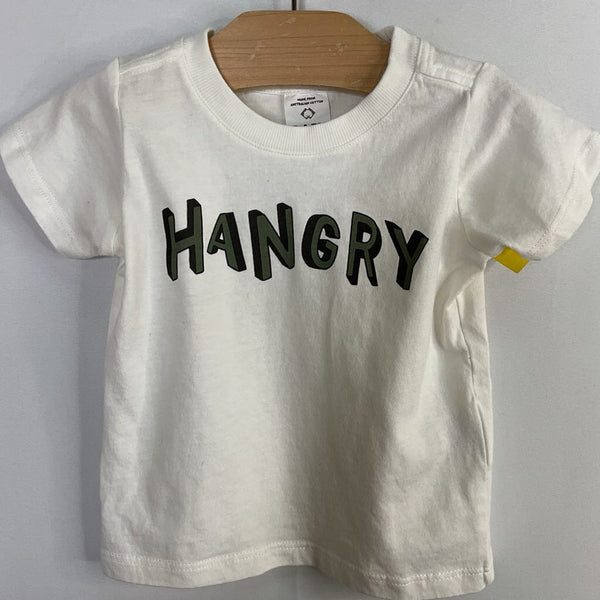 Sie 3-6m: Cotton-On White/Green Hangry T-Shirt