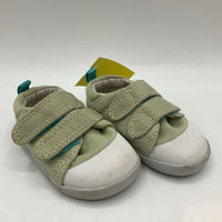 Size 3: Ten Little Green/White First Walker Sneakers