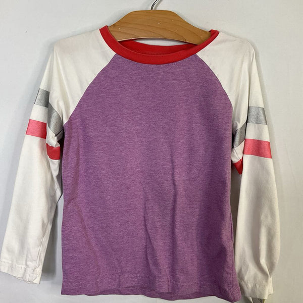 Size 6-7: Boden Purple/White/Pink Long Sleeve Shirt