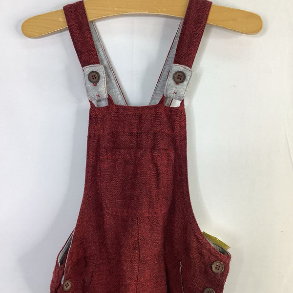 Size 3-4:Me & Henry Red/Black Chevron Overalls