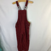 Size 3-4:Me & Henry Red/Black Chevron Overalls