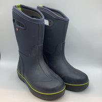 Size 3Y: Bogs Navy/Green Trim Insulated -30* Rain Boots