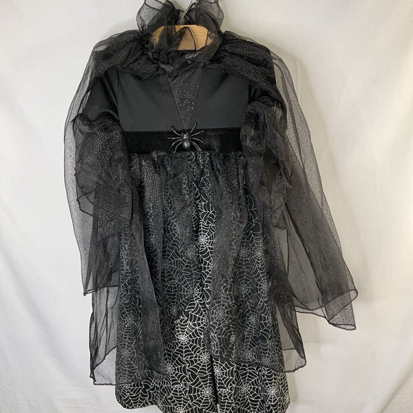Size 3: Pottery Barn Black/Silver Glow in the Dark Spider Witch Costume Dress