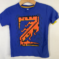 Size 7: Tea Blue/Orange Crocodile T-Shirt