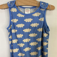 Size 2 (85): Hanna Andersson Blue/White Clouds Overalls