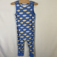 Size 2 (85): Hanna Andersson Blue/White Clouds Overalls