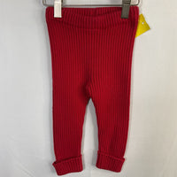 Size 12-18m (75): Hanna Andersson Red Ribbed Knit Leggings