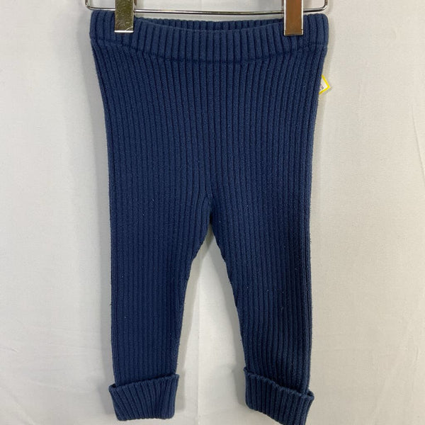 Size 12-18m (75): Hanna Andersson Navy Ribbed Knit Leggings