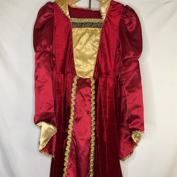Size 10-12: Red/Gold Velour Princess Costume Dress