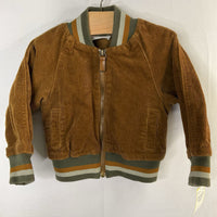 Size 6-12m: Jamie Kay Brown/Green Trim Corduroy Bomber