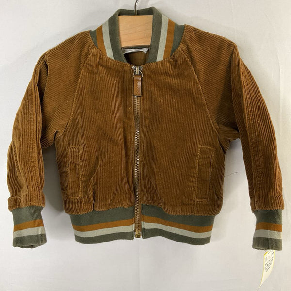Size 6-12m: Jamie Kay Brown/Green Trim Corduroy Bomber