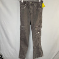 Size 9: Zara Gray Adjustable Waist Cargo Jeans