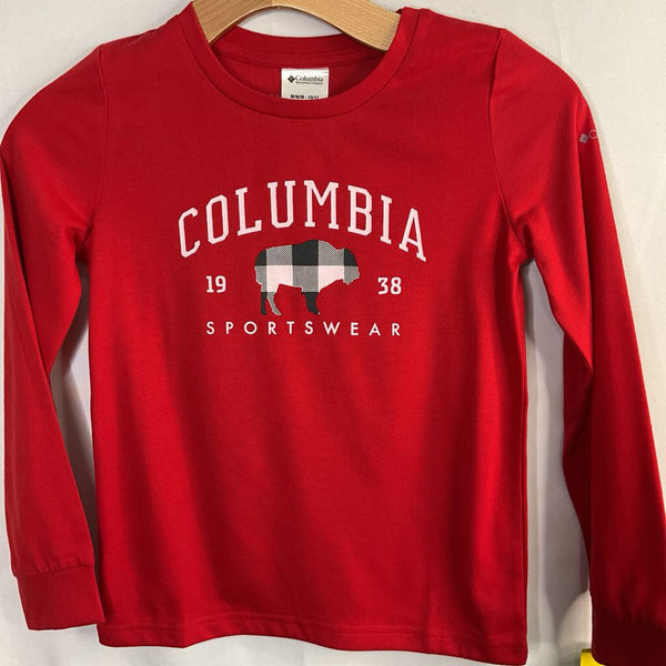 Size 10-12: Columbia Red/Black/White Buffalo Long Sleeve Shirt