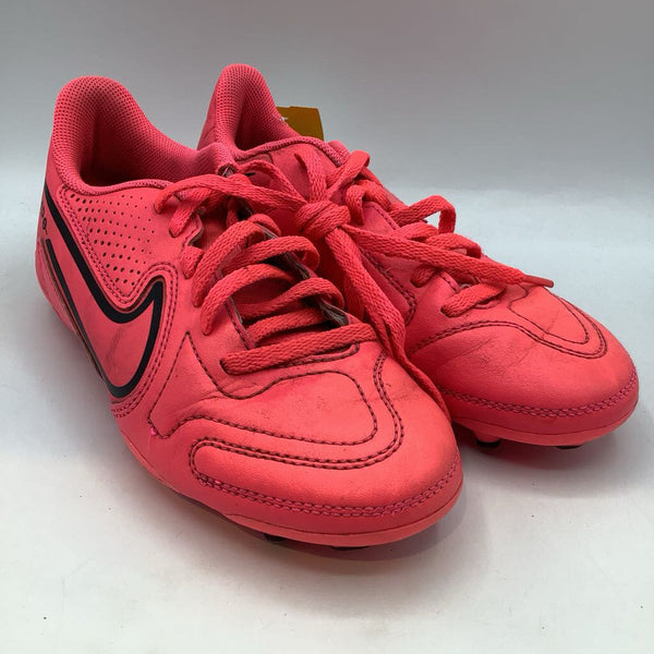Size 1Y: Nike Hot Pink/Black Lace-Up Soccer Cleats