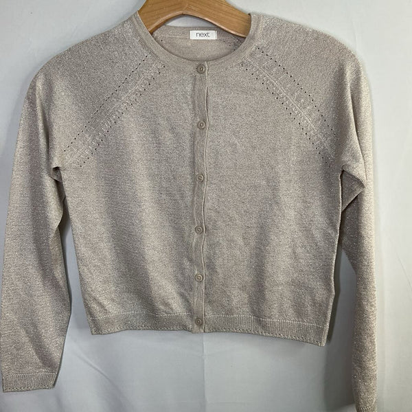 Size 10: Next Silver Sparkle Button-Up Cardigan