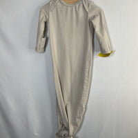 Size 0-3m: Marlowe & Me Gray Organic Cotton Knot Nighty