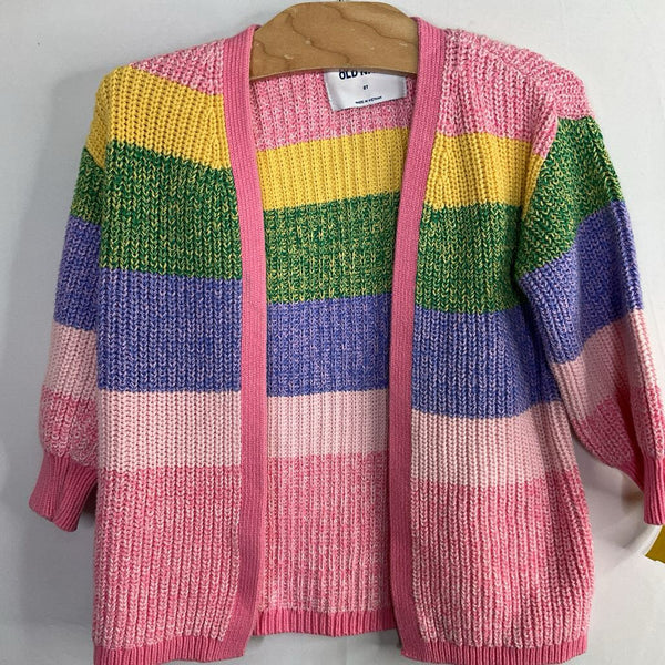 Size 2: Old Navy Pink/Colorful Striped Cardigan