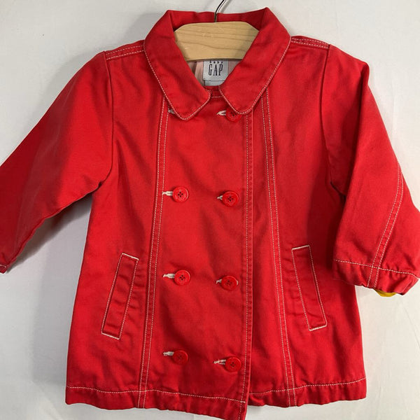 Size 2: Gap Red/White Stitching Pea Coat