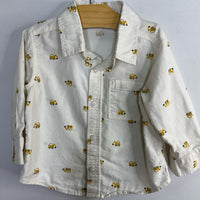 Size 12-18m: Old Navy White/Yellow Diggers Button-Up Shirt