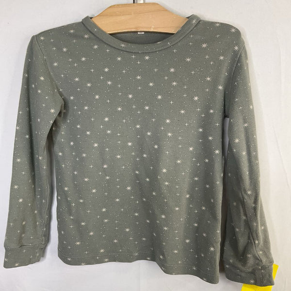 Size 4-5: Rylee + Cru Gray/White Stars Long Sleeve Shirt