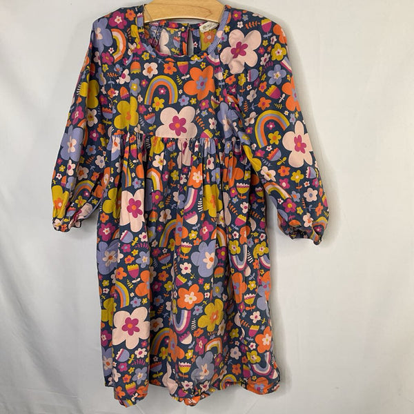 Size 6: Tucker + Tate Blue/Colorful Floral Long Sleeve Dress