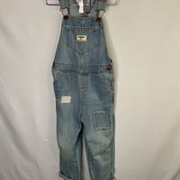 Size 4: OshKosh Light Wash Blue Patch Overalls