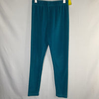 Size 8 (130): Hanna Andersson Blue Ribbed Velour Leggings
