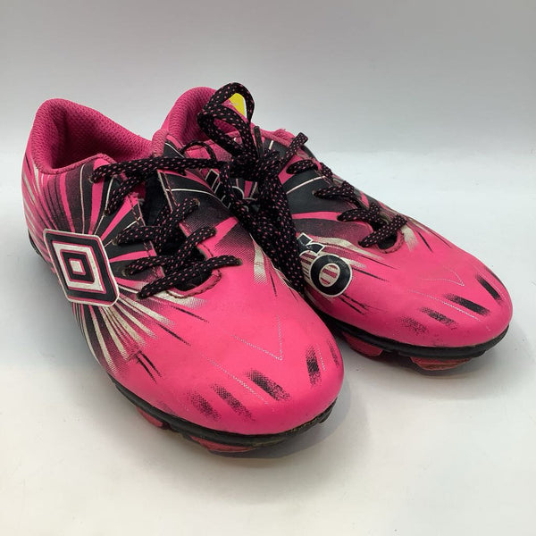 Size 13: Umbro Pink/Black/White Lace-Up Soccer Cleats