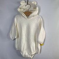Size 6-12m: Old Navy White/Cream Teddy Hoodie Onesie
