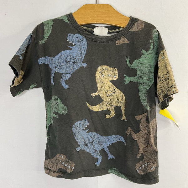 Size 12-18m: Zara Gray/Colorful Dinos Long Sleeve Shirt