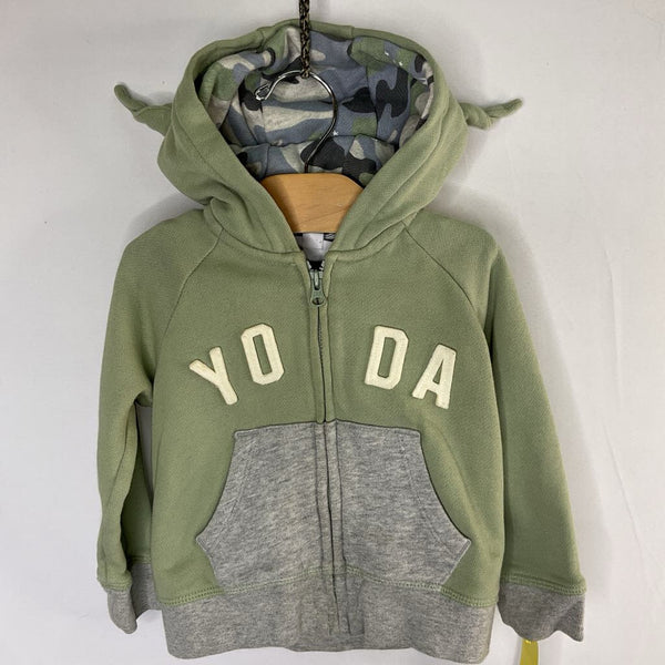 Size 12-18m: Gap Green/Gray Yoda Zip Hoodie