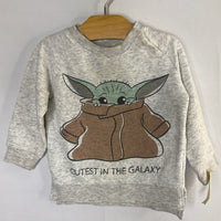 Size 12-18m: Star Wars Gray/Green Yoda Sweatshirt