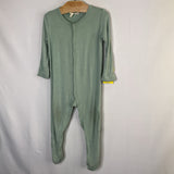 Size 6-12m: Kyte Blue Bamboo 1pc Snap-Up Footy PJs REDUCED